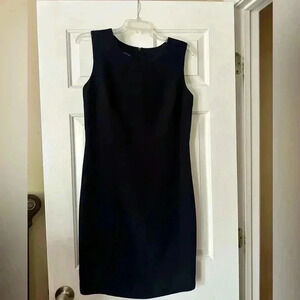 Charter Club Navy Knee-Length Sleeveless Sheath Dress